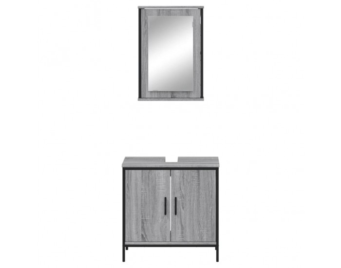 Sonata H Комплект мебели за баня от 2 части сив сонома инженерно дърво