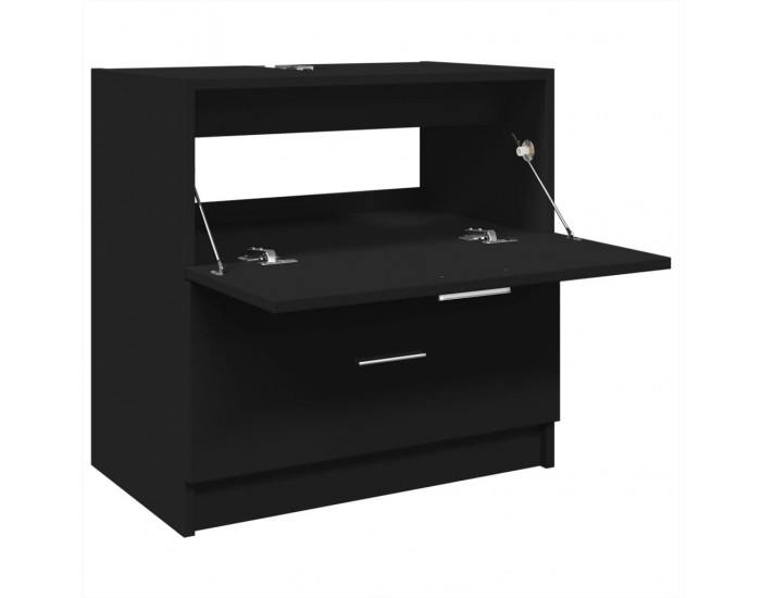 Sonata H Долен шкаф за мивка, черен, 59x37x59 см, инженерно дърво
