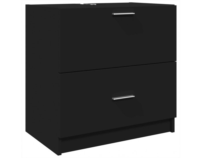 Sonata H Долен шкаф за мивка, черен, 59x37x59 см, инженерно дърво