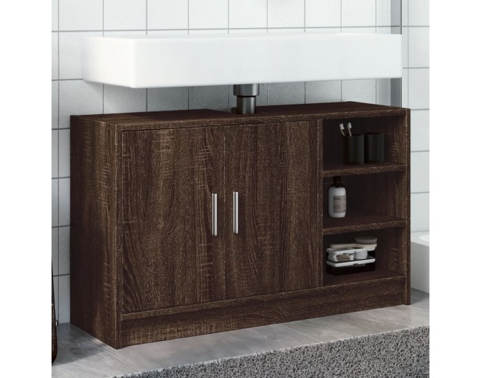 Sonata H Долен шкаф за мивка, кафяв дъб, 90x29x55 см, инженерно дърво