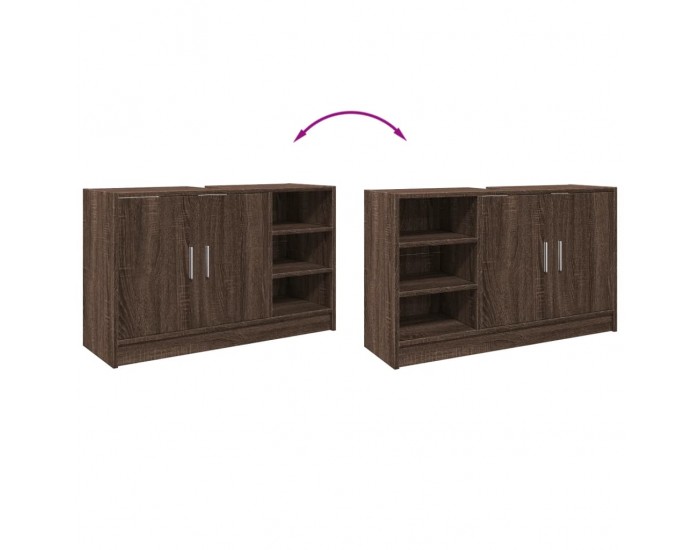 Sonata H Долен шкаф за мивка, кафяв дъб, 90x29x55 см, инженерно дърво