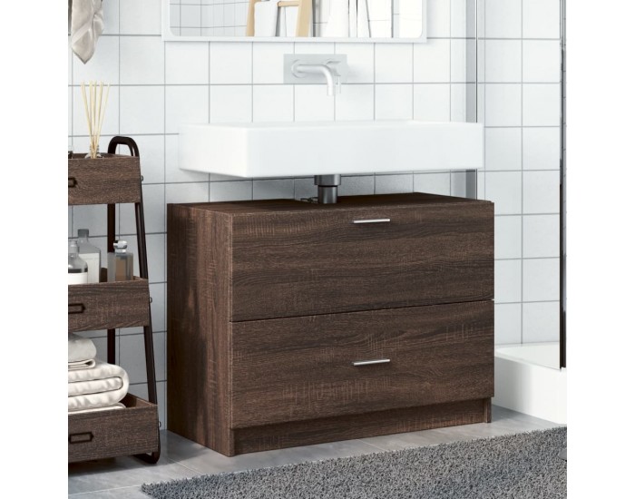 Sonata H Шкаф за мивка, кафяв дъб, 78x37x59 см, инженерно дърво