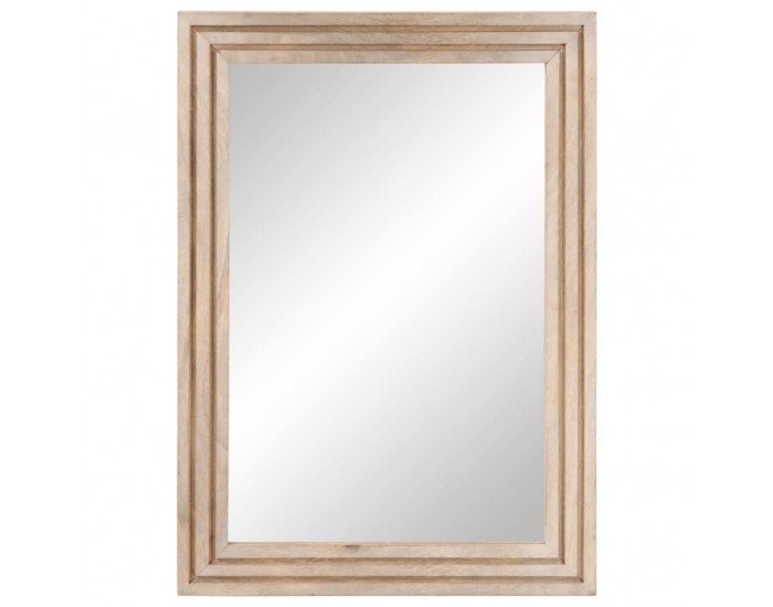 Sonata H Огледало за баня 50x70 см мангово дърво масив и стъкло