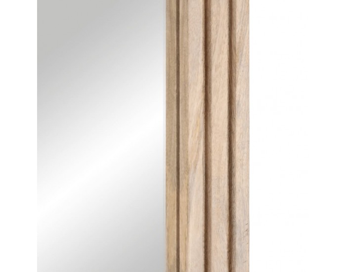 Sonata H Огледало за баня 50x70 см мангово дърво масив и стъкло