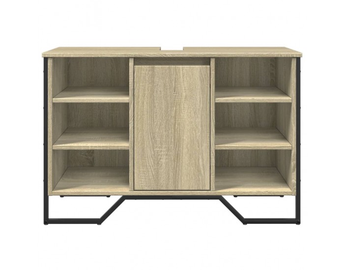 Sonata H Шкаф за мивка за баня, дъб сонома, 91x35x60 см, инженерно дърво