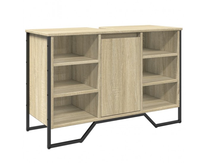 Sonata H Шкаф за мивка за баня, дъб сонома, 91x35x60 см, инженерно дърво