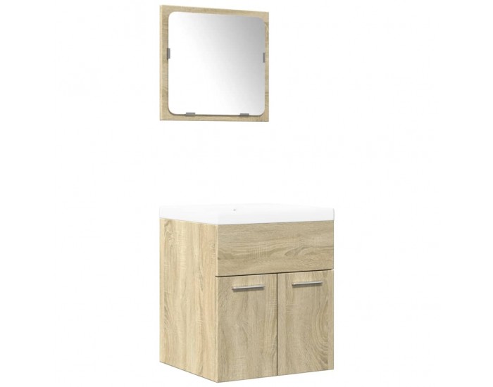 Sonata H Комплект шкафове за баня от 3 части дъб сонома инженерно дърво