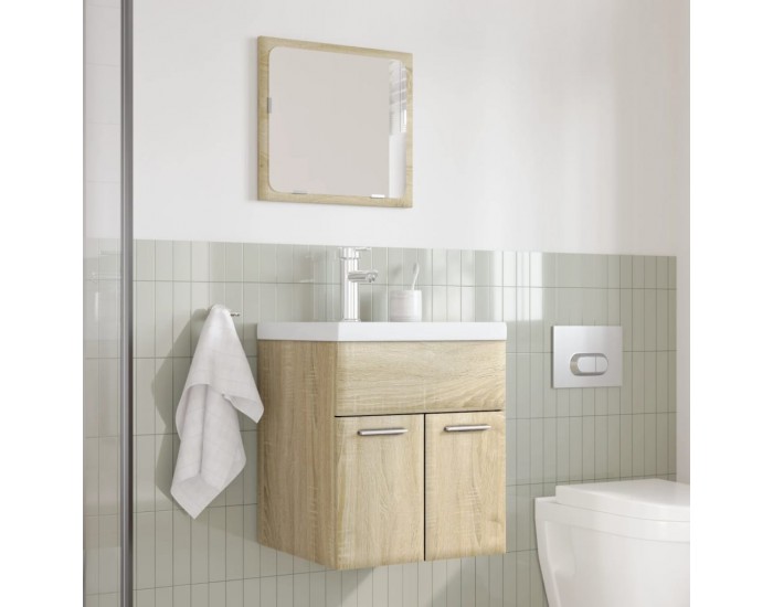 Sonata H Комплект шкафове за баня от 3 части дъб сонома инженерно дърво