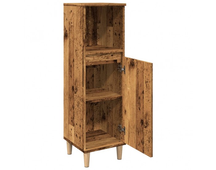 Sonata H Шкаф за баня, старо дърво, 30x30x100 см, инженерно дърво