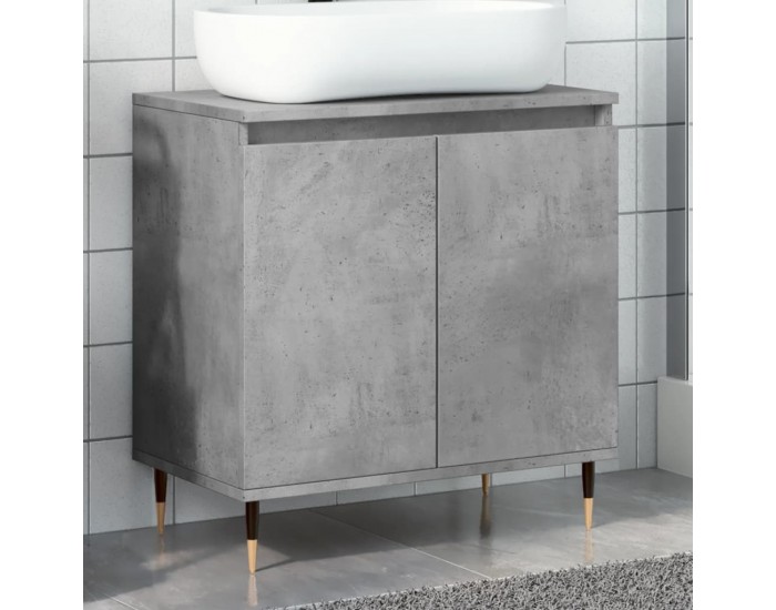 Sonata H Шкаф за баня, бетонно сив, 58x33x60 см, инженерно дърво