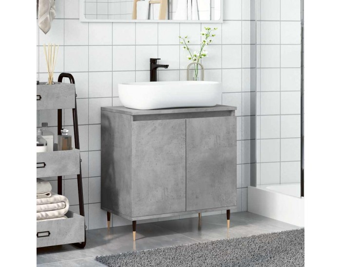 Sonata H Шкаф за баня, бетонно сив, 58x33x60 см, инженерно дърво