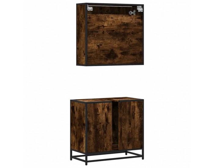 Sonata H Комплект мебели за баня от 2 части, опушен дъб, инженерно дърво