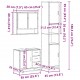Sonata H Комплект мебели за баня от 3 части, опушен дъб, инженерно дърво