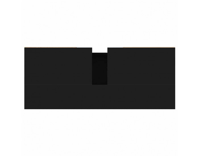 Sonata H Шкаф за баня, черен, 80x33x60 см, инженерно дърво