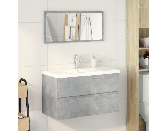 Sonata H Комплект мебели за баня от 3 части бетонно сив инженерно дърво