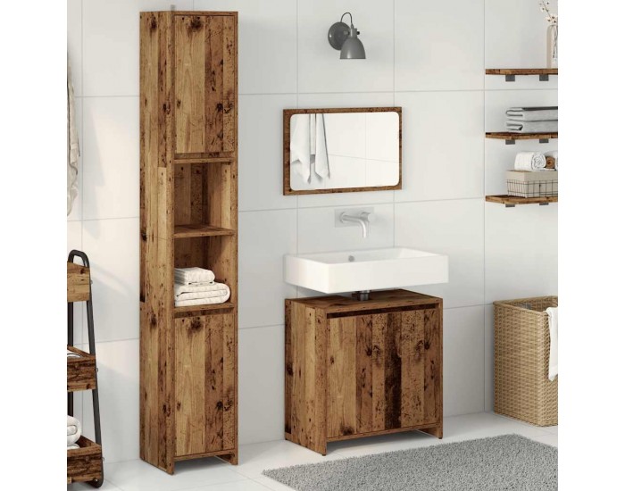Sonata H Комплект мебели за баня от 3 части старо дърво инженерно дърво