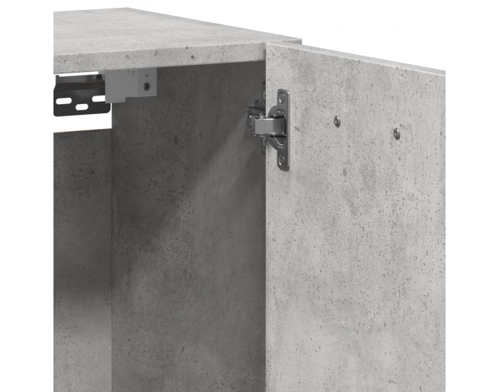 Sonata H Висящ шкаф за баня Бетон сив 30x30x80 cm Инженерна дървесина