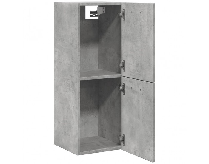 Sonata H Висящ шкаф за баня Бетон сив 30x30x80 cm Инженерна дървесина
