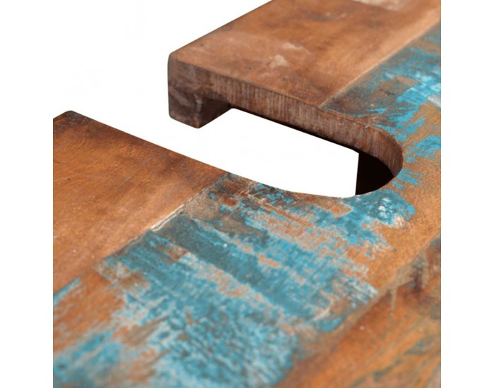 Комплект за баня от регенерирано дърво – шкаф за мивка и огледало