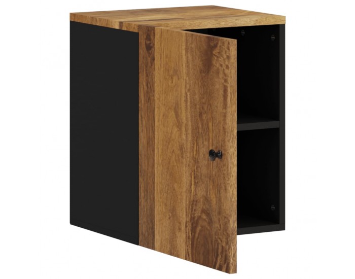 Sonata H Стенен шкаф за баня 38x33x48 см масивно мангово дърво