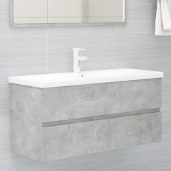 Sonata H Долен шкаф за мивка, бетонно сив, 100x38,5x45см инженерно дърво - Комплекти