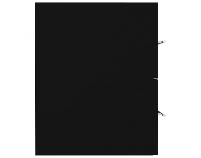 Sonata H Долен шкаф за мивка, черен, 80x38,5x48 см, инженерно дърво