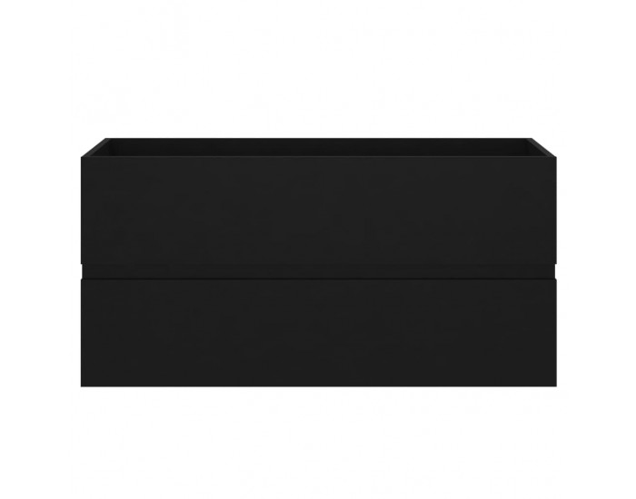 Sonata H Долен шкаф за мивка, черен, 90x38,5x45 см, инженерно дърво