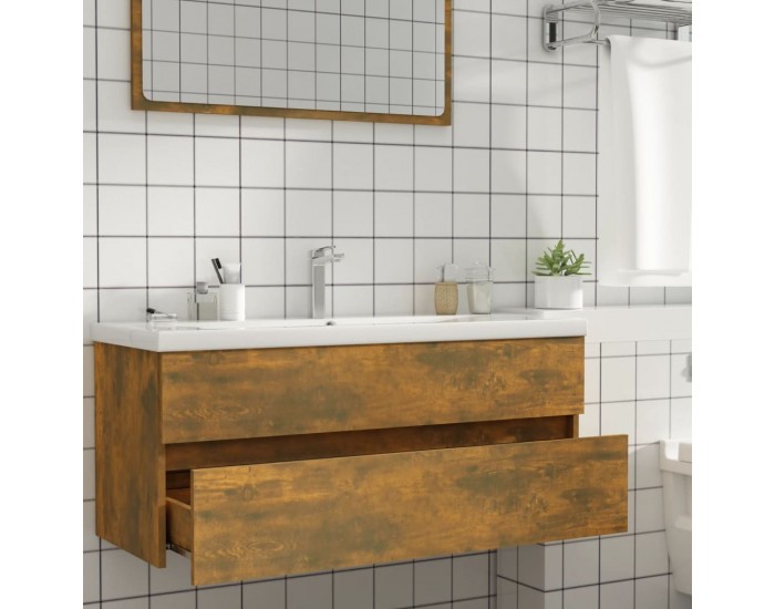 Sonata H Шкаф за мивка, опушен дъб, 100x38,5x45 см, инженерно дърво