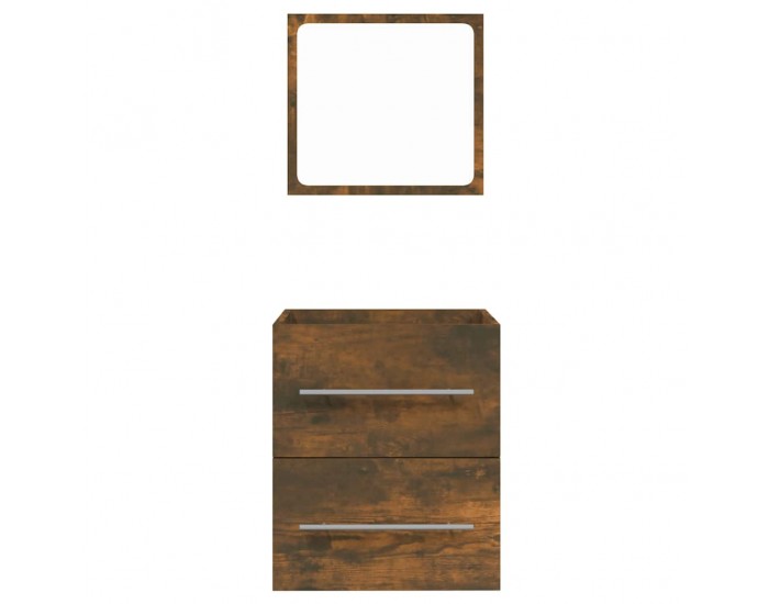 Sonata H Шкаф за баня с огледало, Опушен дъб, 41x38,5x48 см