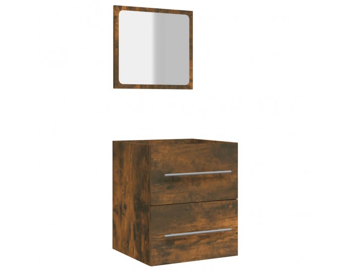 Sonata H Шкаф за баня с огледало, Опушен дъб, 41x38,5x48 см