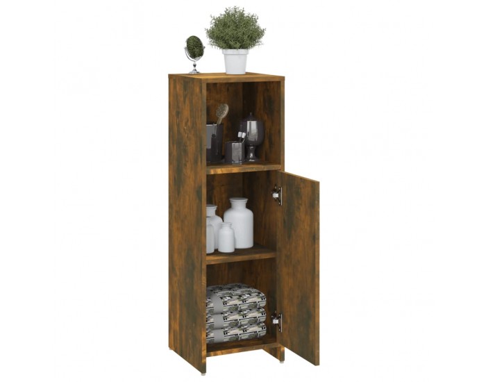 Sonata H Шкаф за баня, опушен дъб, 30x30x95 см, инженерно дърво