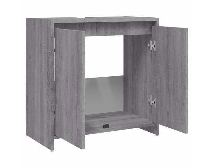 Sonata H Шкаф за баня, сив сонома, 60x33x61 см, инженерно дърво