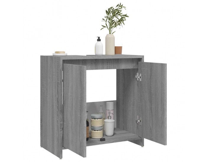 Sonata H Шкаф за баня, сив сонома, 60x33x61 см, инженерно дърво