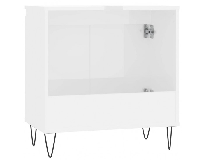 Sonata H Шкаф за баня, бял гланц, 58x33x60 см, инженерно дърво