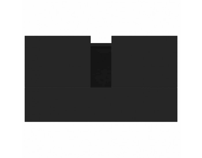 Sonata H Шкаф за баня, черен, 58x33x60 см, инженерно дърво