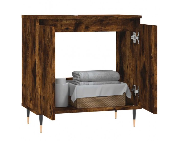 Sonata H Шкаф за баня, опушен дъб, 58x33x60 см, инженерно дърво