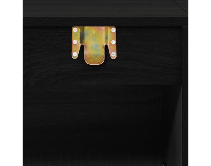 Sonata H Комплект мебели за баня от 7 части, черен, инженерно дърво