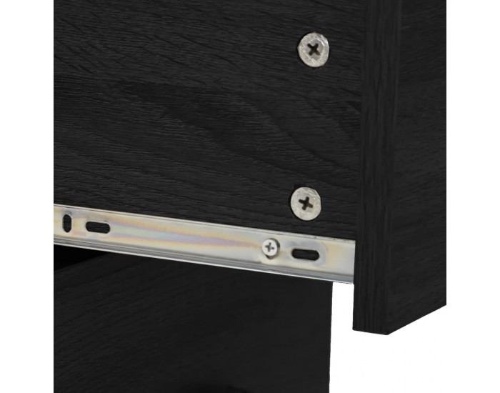 Sonata H Комплект мебели за баня от 7 части, черен, инженерно дърво