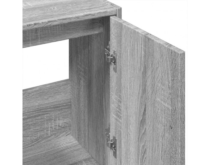 Sonata H Шкаф за мивка, сив сонома, 63x29x55 см, инженерно дърво