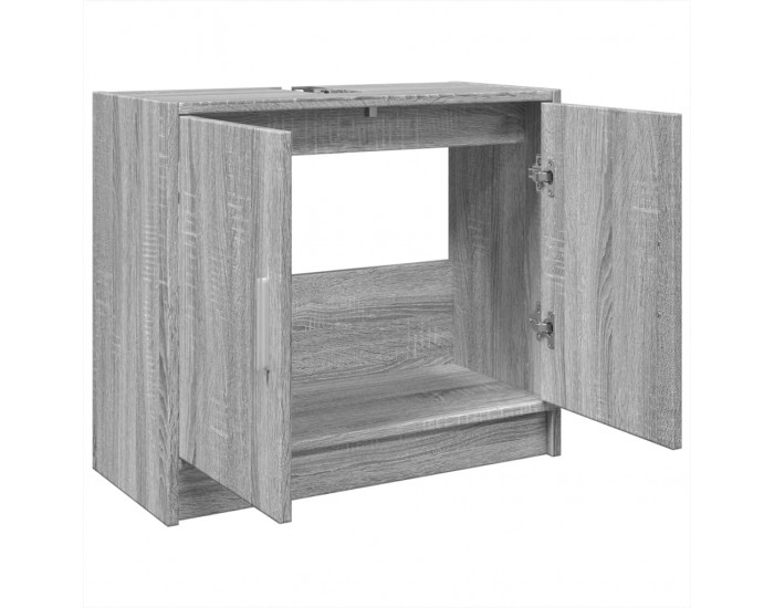 Sonata H Шкаф за мивка, сив сонома, 63x29x55 см, инженерно дърво