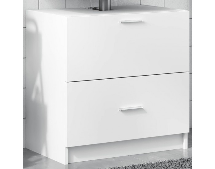 Sonata H Долен шкаф за мивка, бял, 59x37x59 см, инженерно дърво