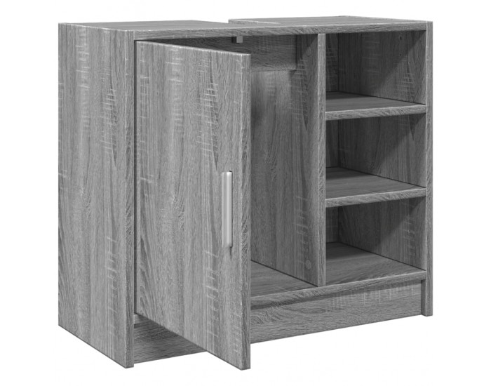 Sonata H Шкаф за мивка, сив сонома, 63x29x55 см, инженерно дърво