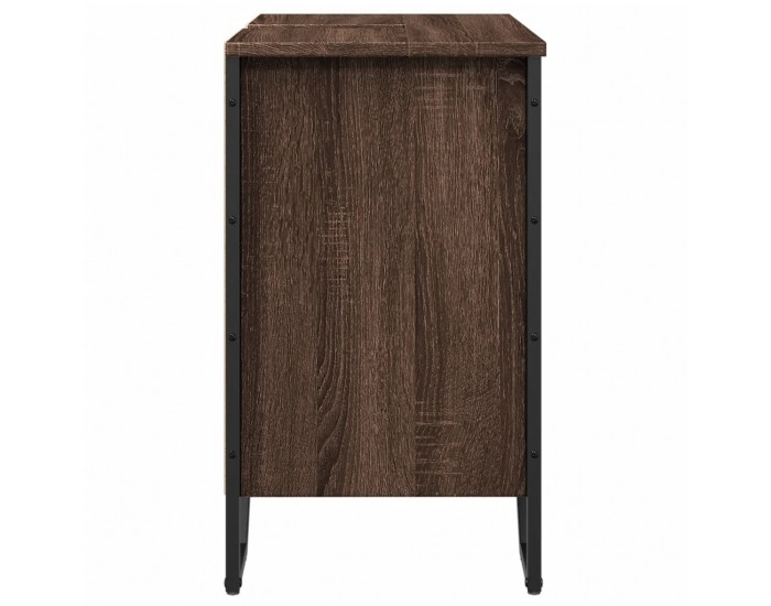 Sonata H Шкаф за мивка за баня, кафяв дъб, 60x35x60 см, инженерно дърво