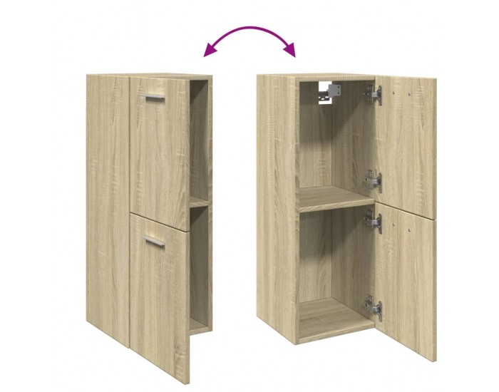 Sonata H Шкаф за баня, дъб сонома, 30x30x80 см, инженерно дърво