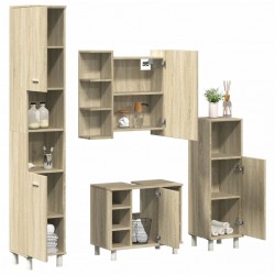 Sonata H Комплект шкафове за баня от 4 части дъб сонома инженерно дърво - Комплекти