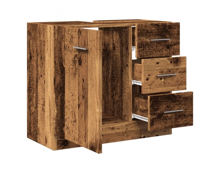 Sonata H Долен шкаф за мивка, старо дърво, 63x30x54 см, инженерно дърво