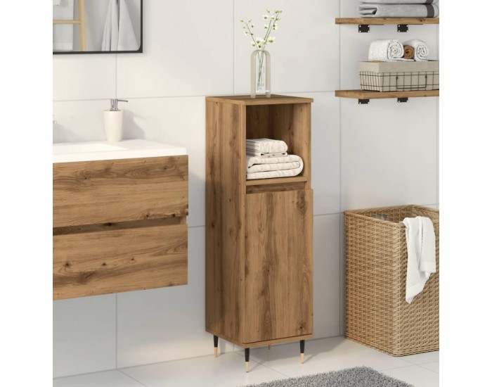 Sonata H Шкаф за баня, дъб артизан, 30x30x100 см, инженерно дърво