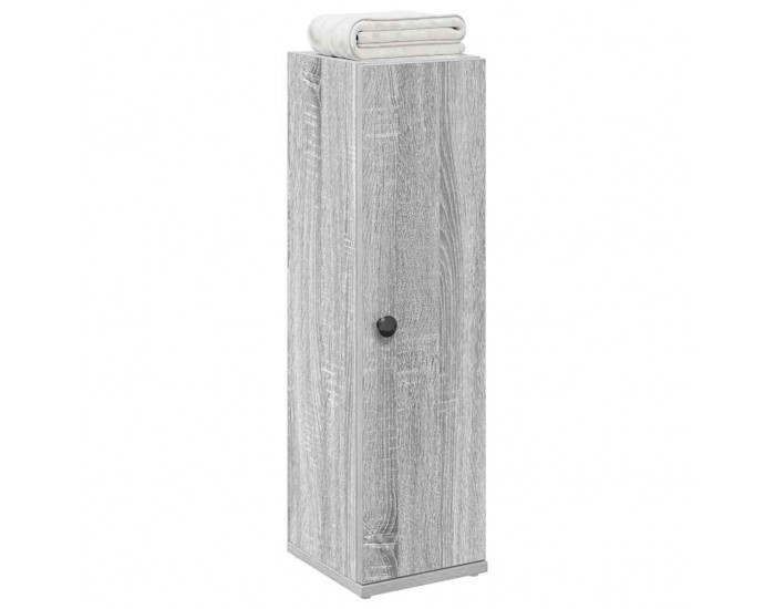 Sonata H Шкаф за баня с държач за ролки, сив сонома, 20,5x22x72 см