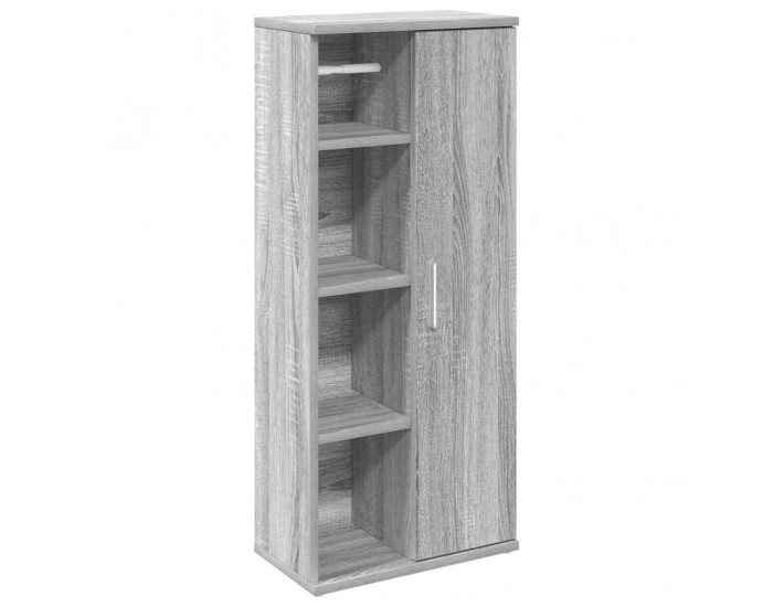 Sonata H Шкаф за баня с държач за ролки, сив сонома, 39x22x90 см