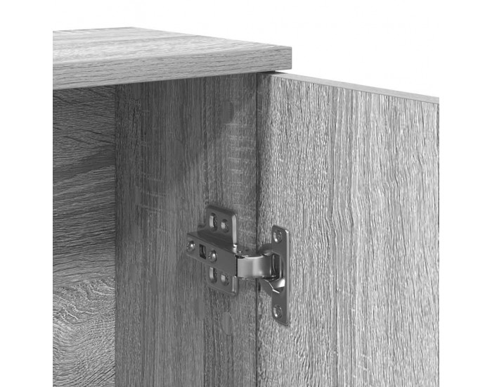 Sonata H Шкаф за баня с държач за ролки, сив сонома, 39x22x90 см